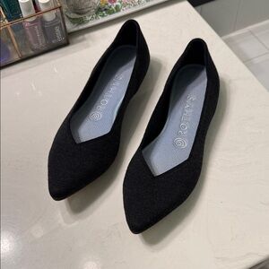 Rothy's Black Wool The Point Knit Flats